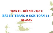 Bài 6.1 trang 9 Toán 11 Kết nối tri thức Tập 2